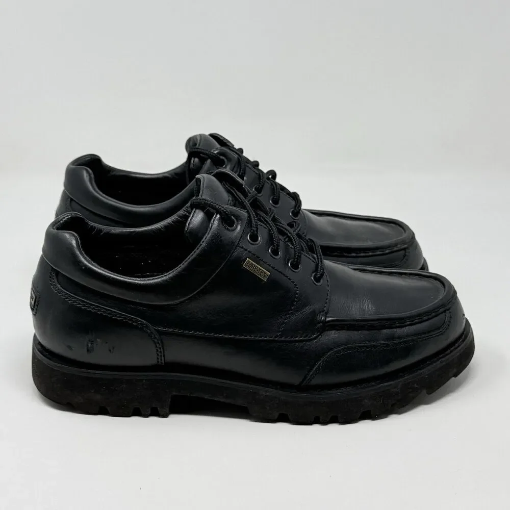 Rockport Lug Sole GoreTex Shoes Mens 9 M Black Leather Casual Hiking Gorpcore
